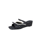 Women Ditsy Floral Print Wedge Ankle Strap Sandals Open Toe Summer Shoes